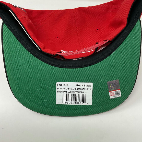 Mitchell & Ness Las Vegas Rebels Retro Snapback UNLV Side Logo Red Black New RED - Picture 2 of 6